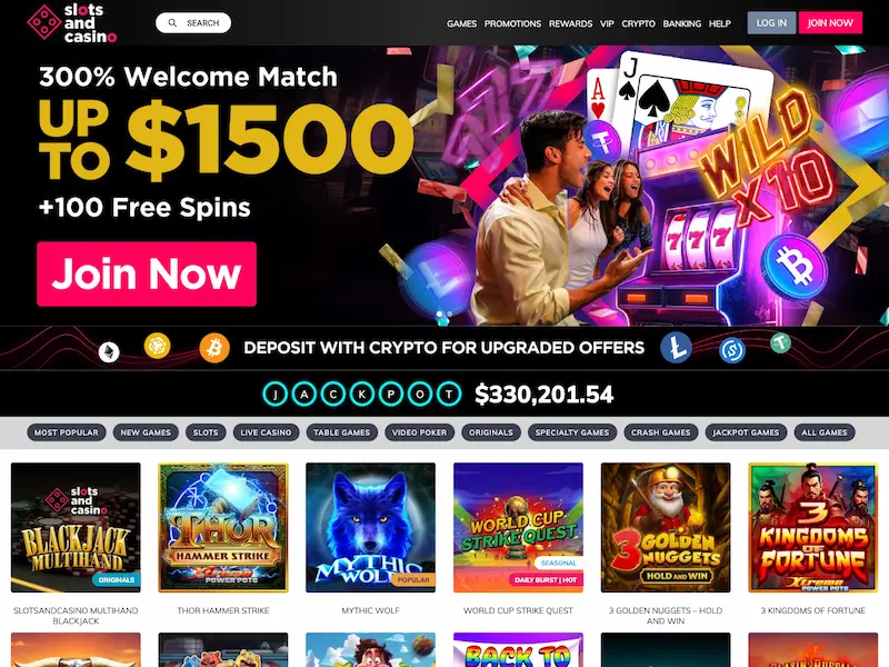 slots and casino homepage