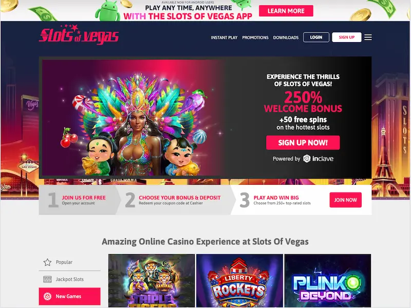slots of vegas homepage